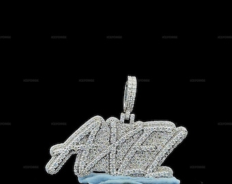 Custom VVS Moissanite Letter Pendant, Hip Hop Jewelry