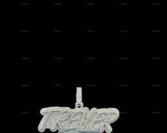 Custom VVS Moissanite Letter Pendant, 925 Sterling Silver, Hip Hop Style