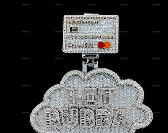 Custom Logo Moissanite Hip Hop Pendant, Iced Out 925 Sterling Silver