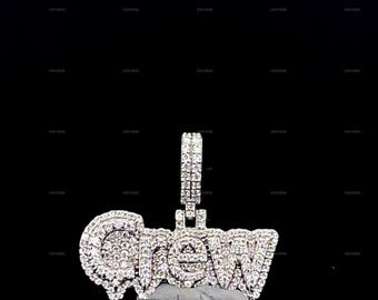 Custom Moissanite Number Small Pendant, Iced Out Hip Hop Jewelry