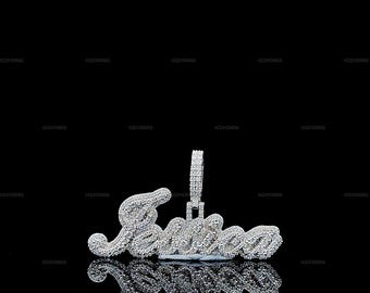 Custom VVS Moissanite Letter Pendant, Hip Hop Jewelry