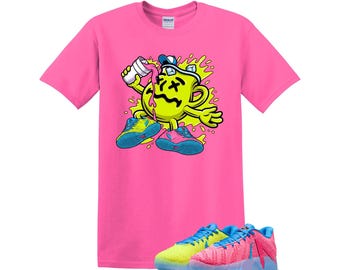 Shirt to Match JA 3 Kool Aid, Ja 3 Lemon Venom Deep Royal Blue Light Green Spark Light Photo Blue Match Tee