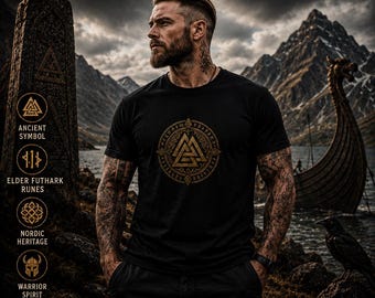 Valknut Rune Circle T-Shirt | Norse Viking Symbol Tee