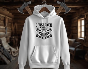 Berserker Mode Hoodie – Viking Warrior Hoodie, Nordic Norse Mythology Sweatshirt