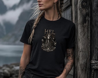 Hel Viking Shirt - Queen of the Dead Norse Mythology T-Shirt, Goddess Hel Tee, Viking Halloween Shirt, Dark Nordic Graphic Tee
