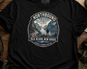 Reinebringen Trail Shirt, Lofoten Norway T-Shirt, Norwegian Hiking Tee, Fjord Mountain Shirt, Nordic Travel Gift, Arctic Summer Tee