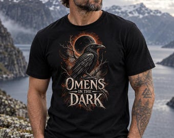 Norse Raven Shirt, Viking Raven T-Shirt, Dark Nordic Crow Tee, Norse Mythology Shirt, Gothic Raven Gift