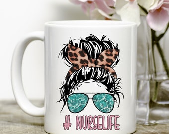 Nurse Life Messy Bun 11 oz Tasse à café