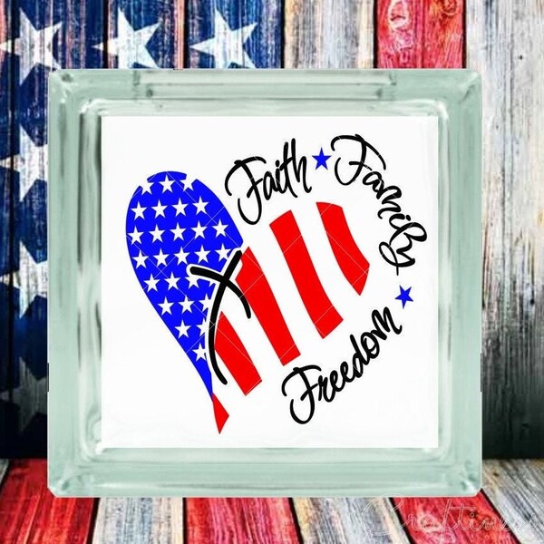 Faith Family Freedom Car Decal Etsy