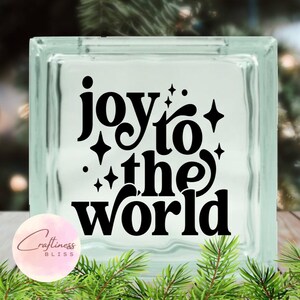 DIY Joy To The World Christmas decor Custom Vinyl Decal ~ Glass Block ~ Car Decal ~ Mirror ~ Ceramic Tile ~ Computer