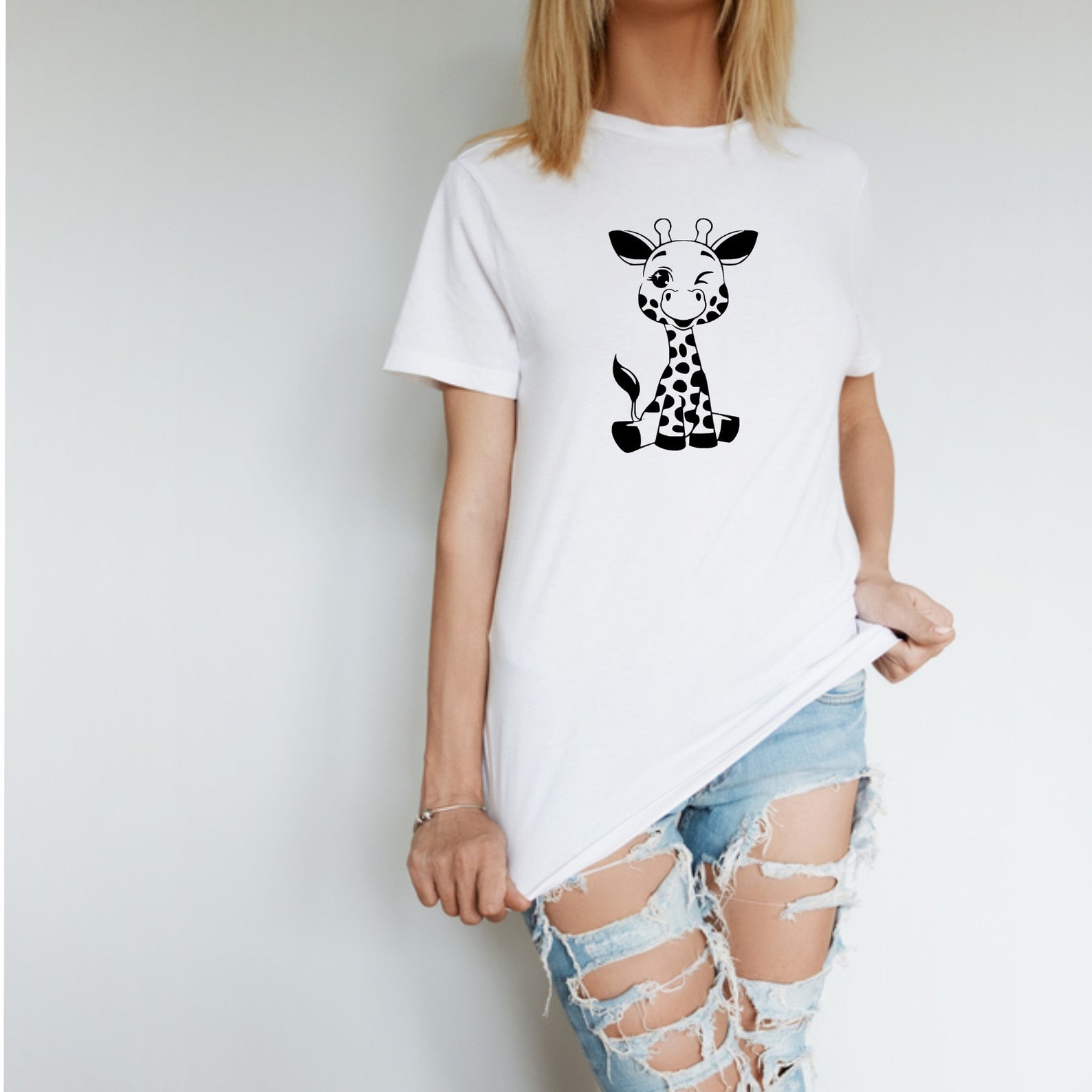 Baby Giraffe Unisex Novelty TShirt Color Options Available Etsy