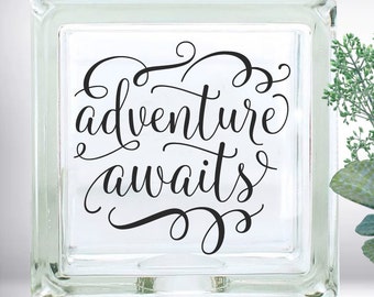 DIY Adventure Awaits DIY Custom Vinyl Decal ~ Glass Block ~ Car Decal ~ Mirror ~ Ceramic Tile ~ Laptop