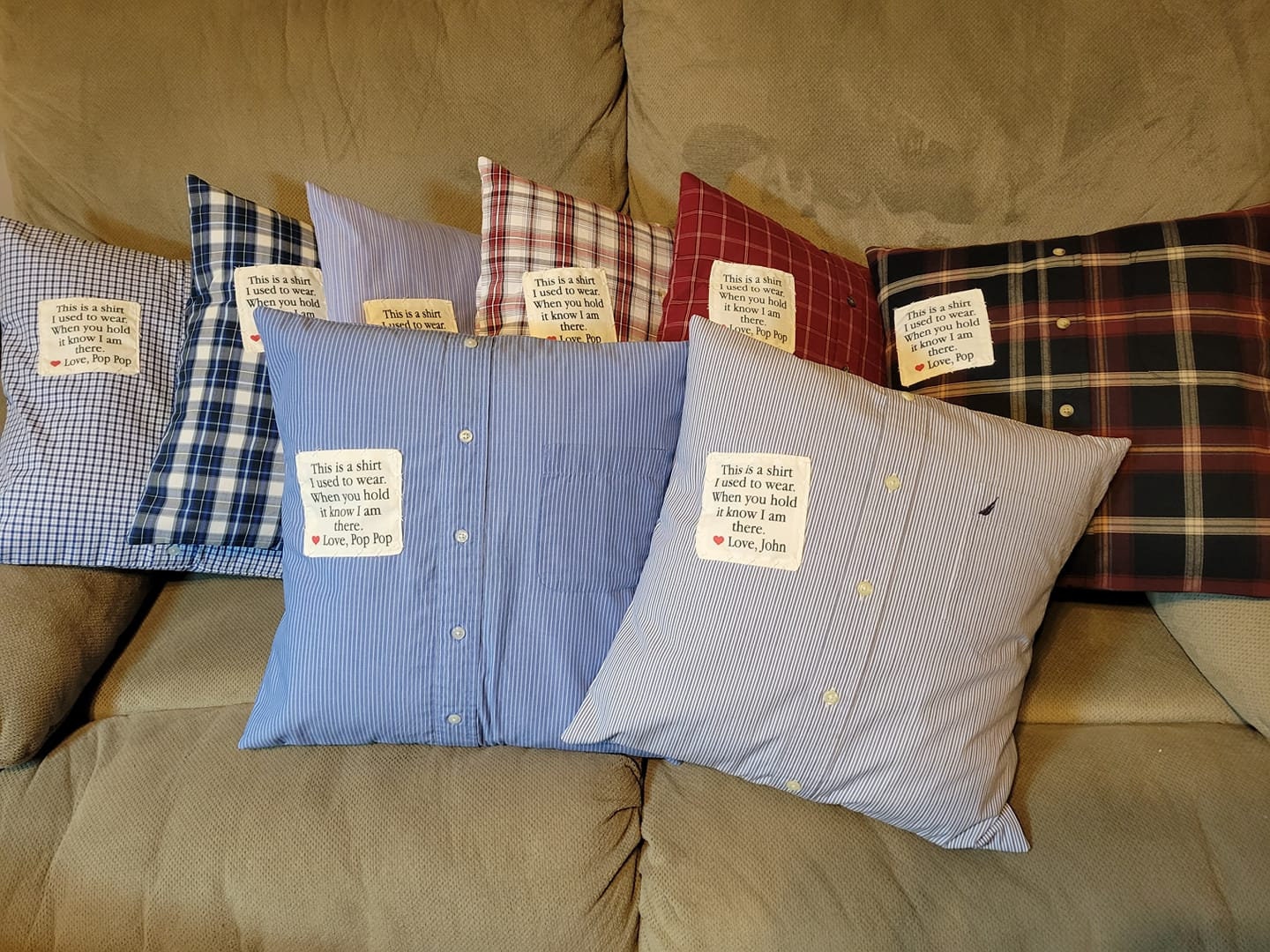 Keepsake Memory Pillow From Shirts Memorial Pillow for Loved Ones