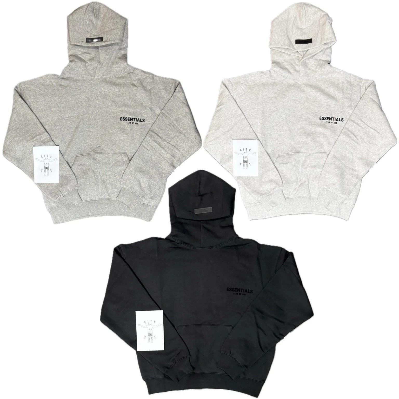 Women Essentials Hoodie (SS22) - Stretch Limo/Black, Brand New 