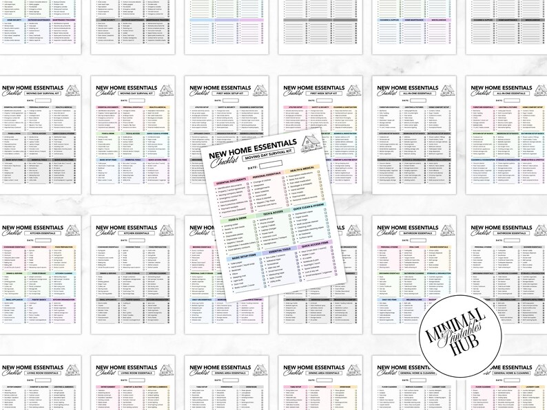 New Home Essentials Checklist Printable PDF, First Home Checklist ...