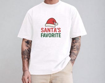 Unisex Christmas Shirt, Santas Favorite Christmas Shirt, Funny Holiday Tee, Xmas Gift for Women Men, Matching Family Christmas Shirt