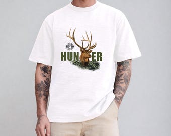 Camiseta de cazador, camiseta de caza de ciervos, camiseta de vida silvestre al aire libre, regalo para cazadores, camiseta de caza, camiseta de cazador americano