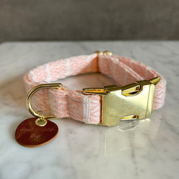 Peach Boho Dog Collar Etsy