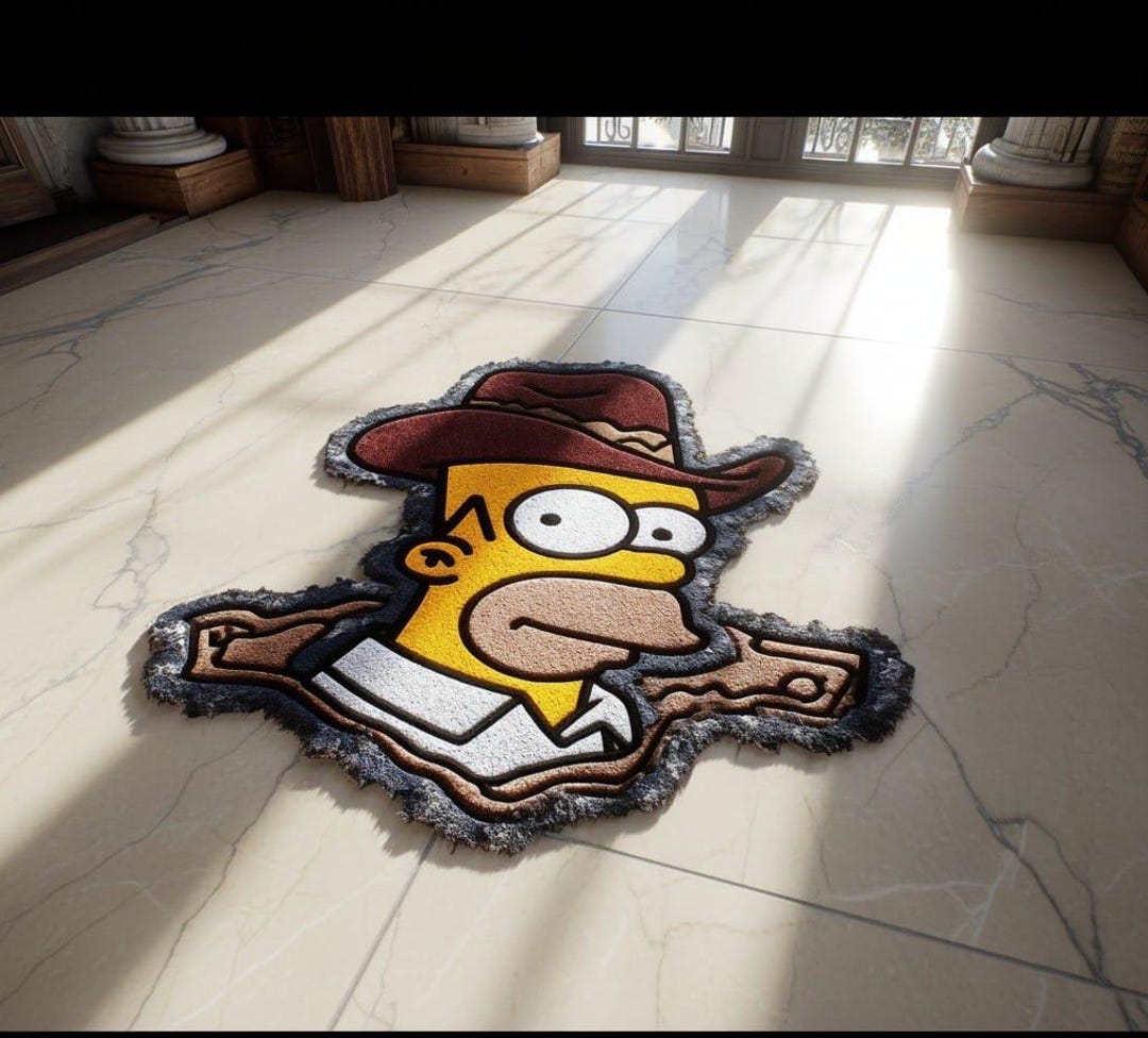 Custom Character Rug | Handmade Tufted Cartoon Carpet | Personalized ...