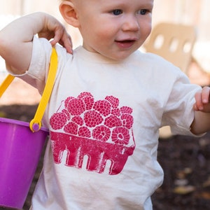 100% Organic Cotton Raspberry Basket Bambini Tee immagine 1