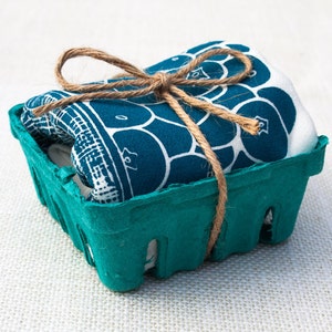 Blueberry Basket Flour Sack Dish Towel