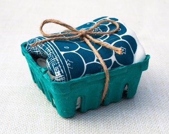 Blueberry Basket Flour Sack Dish Towel