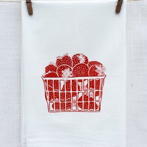 Set of Three Berry Flour Sack Dish Towels image 3