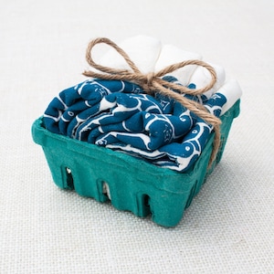Set of Four Blueberry Flour Sack Napkins
