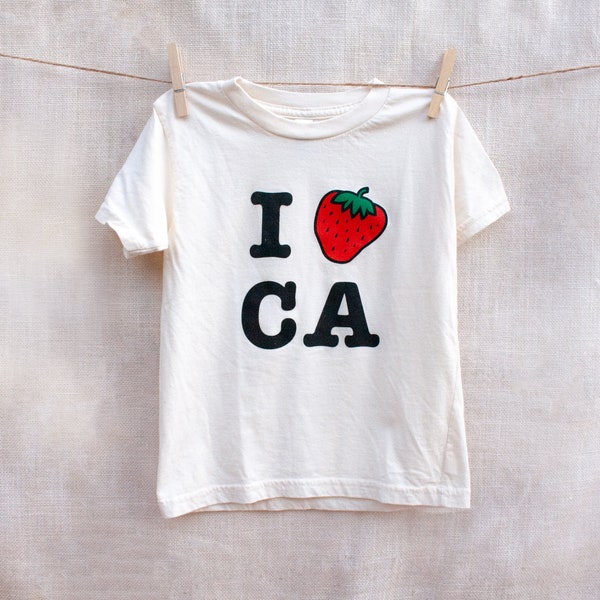 I ストロベリー カリフォルニア オーガニックコットン キッズTシャツ