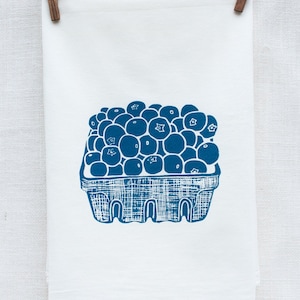 Blueberry Basket Flour Sack Dish Towel image 2