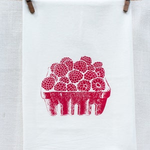 Set of Three Berry Flour Sack Dish Towels image 4