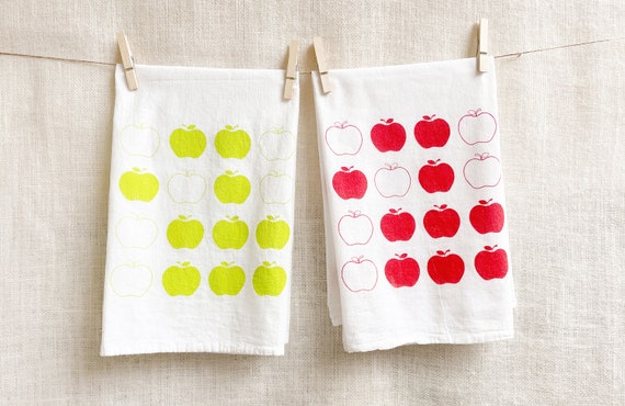 Apple kitchen towel hot sale set