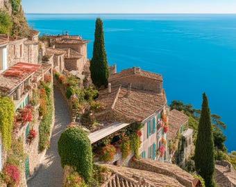 Èze France Print Set | French Riviera Wall Art (Digital Download)