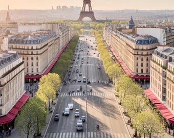 Paris Wall Art | Champs-Élysées Digital Print | 5×7 8×10 11×14 | 600 dpi