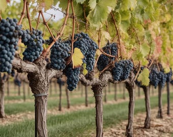 Burgundy Vineyard Print | French Wine Country Wall Art (Digital Download)
