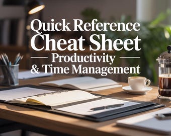 Kurzanleitung Spickzettel: Produktivität & Zeitmanagement | Druckbare Anleitung | Effizienz, Fokus und Aufgabenmangement