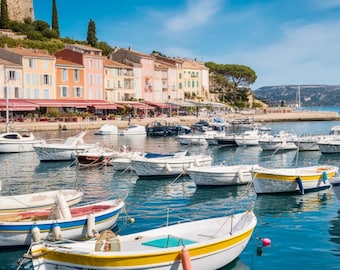 Cassis Harbour Print Set | French Coastal Wall Art (Digital Download)