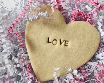 Love Heart Cookie // Stamped Vanilla Sugar Cookies