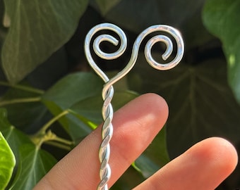 Aluminum Twisted Hair Fork, Metal Stick for Buns, Lightweight Jewellery