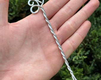 Aluminum Circular Hair Stick, Metal Hair Decoration, Lightweight Pin