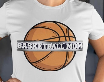 Basketball Mom T-Shirt | Hand-Illustrated Graphic Tee, Sports Mom Shirt