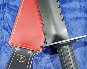 イタリア製レザー製カスタムメイドシース金属探知機ヘビーデューティーと掘削機用シャベルガーデンスペード