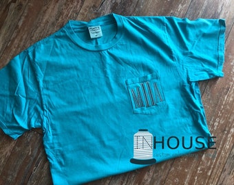 Embroidered Monogrammed Pocket Tee | Comfort Colors Pigment Dyed