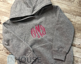 Toddler Monogrammed Hoodie - Pick Your Colors