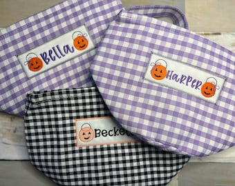 Personalized Embroidered Halloween Bucket | Trick or Treat Bag