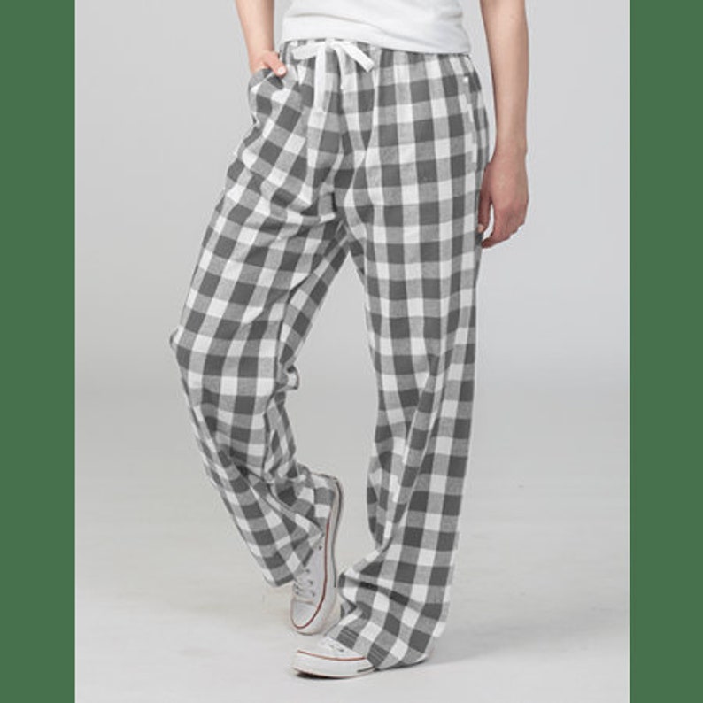 Buffalo Plaid Print PJ Bottoms with or Without Monogram Etsy
