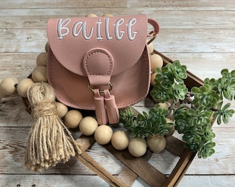 My First Purse with Personalization | Little Girls Embroidered Purse | Easter Outfit Purse | Sunday Church Purse