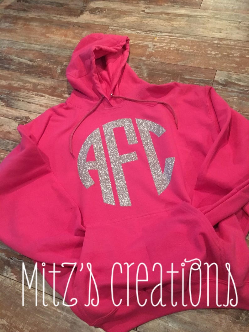 Glitter Monogram Hoodie | Pick your colors | Hoodie Monogram | Monogram Hoodie | Sweater Weather | FREE SHIPPING | Hoodie | Glitter Hoodie 