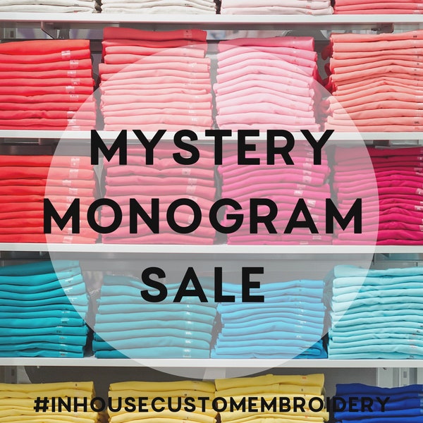 Mystery Monogram Sale | FREE SHIPPING | Monogram Shirts | Monogram Tee | Mystery Sale | Surprise Monogram | Surprise Box