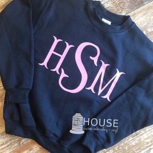 Monogram Sweatshirt | TODDLER | Toddler Monogram | Sweatshirt for Toddler | Pick Your Colors | Monograms